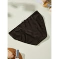 thumbnail image 2 of 3 Pack Satin Solid Panties, Comfy Breathable Stretchy Sexy Intimates Briefs, Women's Mid Rise Triangle Satin Underwear with Bow, 2 of 6