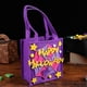 thumbnail image 3 of Bolsas de dulces de Halloween Bolsas de regalo de fieltro para trucos o golosinas con asas Bolsas de fiesta grandes para niños Favores de fiesta de Halloween (púrpura) (2 unidades), 3 of 5