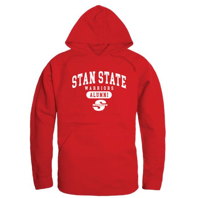 W Republic 561-208-RED-03 Sweat à Capuche pour Hommes Cal State Stanislaus Warriors Alumni, Rouge - Grand