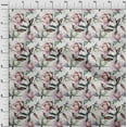 thumbnail image 4 of oneOone Rayon Rust Brown Fabric Leaves & Clover Sewing Material Print Fabric By The Yard 56 Inch Wide, 4 of 5