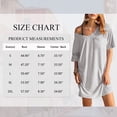 thumbnail image 6 of SWQZVT Womens Sleep Shirts V Neck Nightgown Oversized T Shirt Nightshirt Short Sleeve Cotton Sleepwear Lounge Dress, 6 of 8