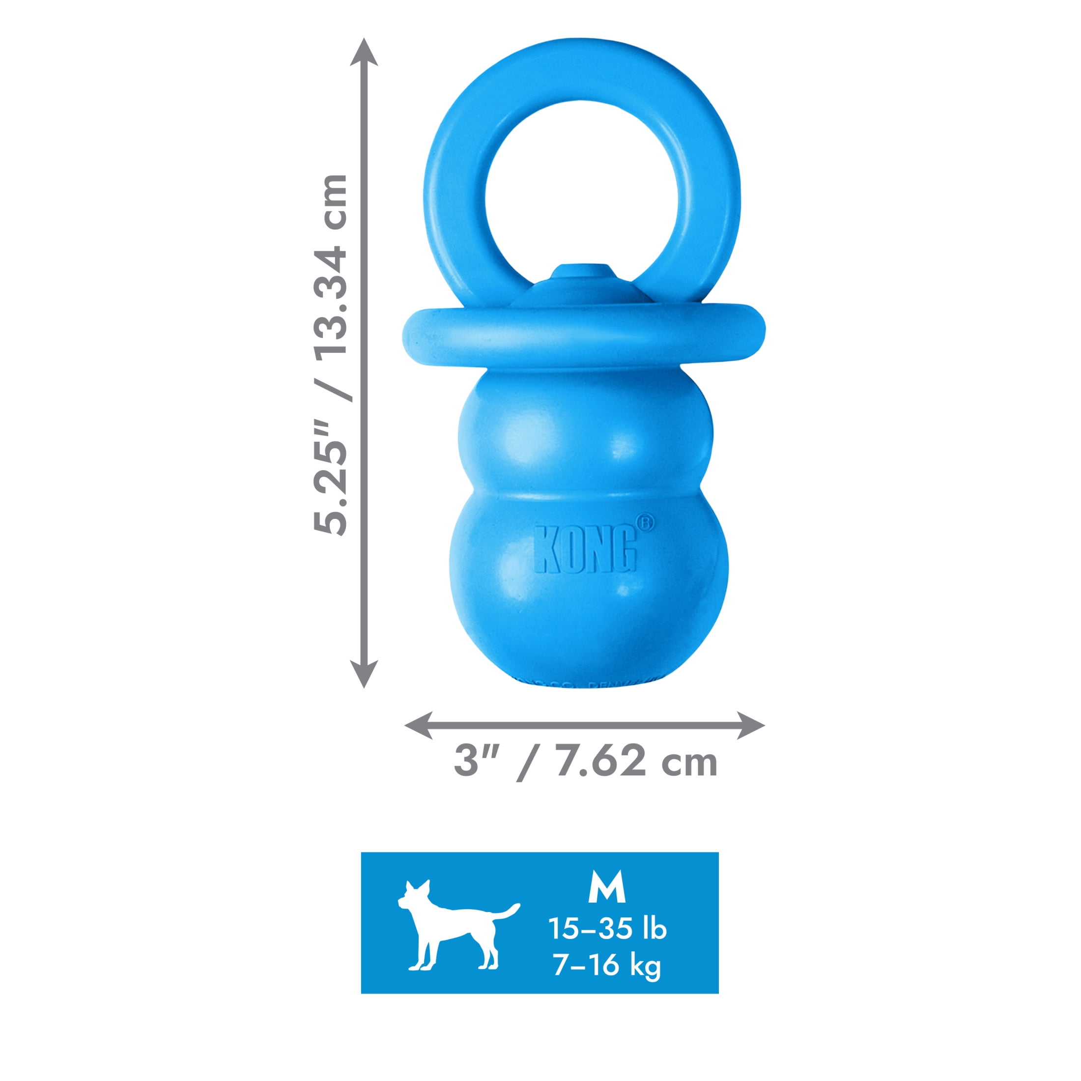 KONG Puppy Chewable 1-Piece Chew Toys, Blue M (1 Pack)