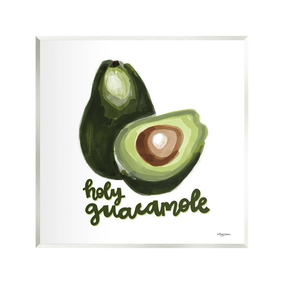 Stupell Industries Holy Guacamole Avocado Food & Beverage Painting Unframed Art Print Wall Art, 12 x 12