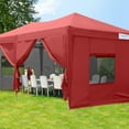 thumbnail image 3 of Quictent 20' x 10' Burgundy Instant and Pop-up Outdoor Canopy, 3 of 9