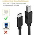 thumbnail image 3 of Seitruly Cable de sincronización de datos de impresora piano eléctrico a USB 2,0 cable de velocidad rápida portátil sin controlador Kits de mantenimiento de impresoras Micro, 3 of 6