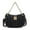 Black, variant on Solari Women's Shoulder Bag Braided Chain Vegan Leather Handbag Purse by Mia K -Brown