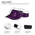 thumbnail image 3 of Fotbe Purple Snow Flakes Visera Deportiva con Diseño, Gorra Abierta Ajustable de Algodón para Mujer y Hombre, 3 of 7