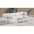 thumbnail image 3 of Meridian Furniture Nizuc Sectionnel Modulaire de Patio Extérieur Blanc, 3 of 12