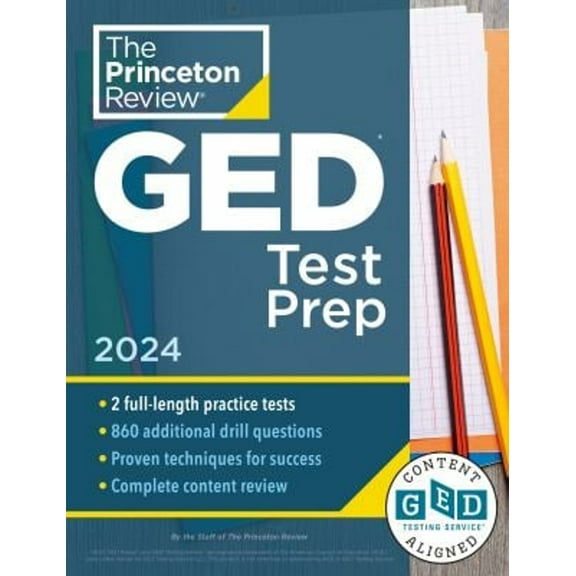 Pre-Owned Princeton Review GED Test Prep, 2024: 2 Practice Tests + Review & Techniques + Online Features (Paperback) 0593516974 9780593516973