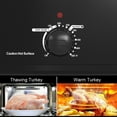thumbnail image 4 of Sunvivi 26 Quart Electric Turkey Roaster Oven with Visible Glass Lid,Removable Pan & Rack, Stainless Steel, Black, 4 of 10