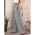 thumbnail image 5 of Wide Leg Pants for Women BWASD Casual Loose Plaid Pattern Flowy Palazzo Pants Baggy High Waist Elastic Trousers Black S-XXL Summer Beach Vacation Travel 2026, 5 of 6
