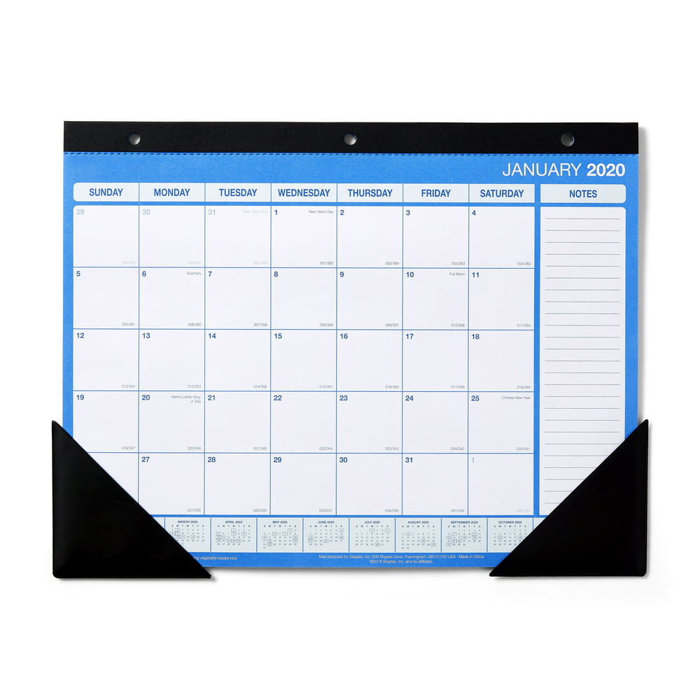 no-brand-2020-monthly-desk-pad-calendar-blue-and-white-24393913-walmart-walmart
