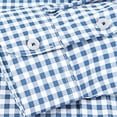 thumbnail image 4 of Fnooota Mens Plaid Shirts, Button Down Collar Colored Work Casual Long Sleeve Shirts Light Blue Size XL, 4 of 5