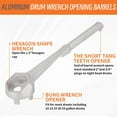 thumbnail image 3 of CEORPER Delicate Lightweight Drum Plugs Wrench for 2Inch and 3/4Inch Openings Secure Handling, 3 of 5