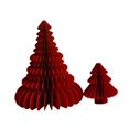 thumbnail image 4 of 2 piezas de adornos de papel para árbol de Navidad, esculturas plegables y modernas para mesa navideña. Rojo, 4 of 9