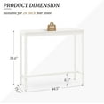thumbnail image 3 of Dycanpo 45" Acacia Wood White Bar Table - Rectangular Counter Height Pub Table for Indoor Use, White, 3 of 7