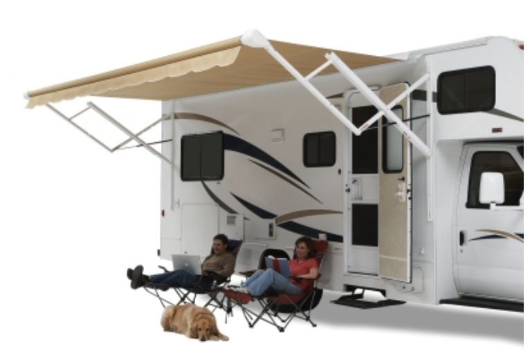 Carefree Rv Al188D8D Awning Springless Patio Awning Springless 18 Foot Length X 8 Foot Extension