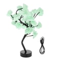 thumbnail image 3 of Lámpara de mesa hermosa con 24 luces LED de árbol de rosas para decoración de bodas y fiestas. verde, 3 of 9
