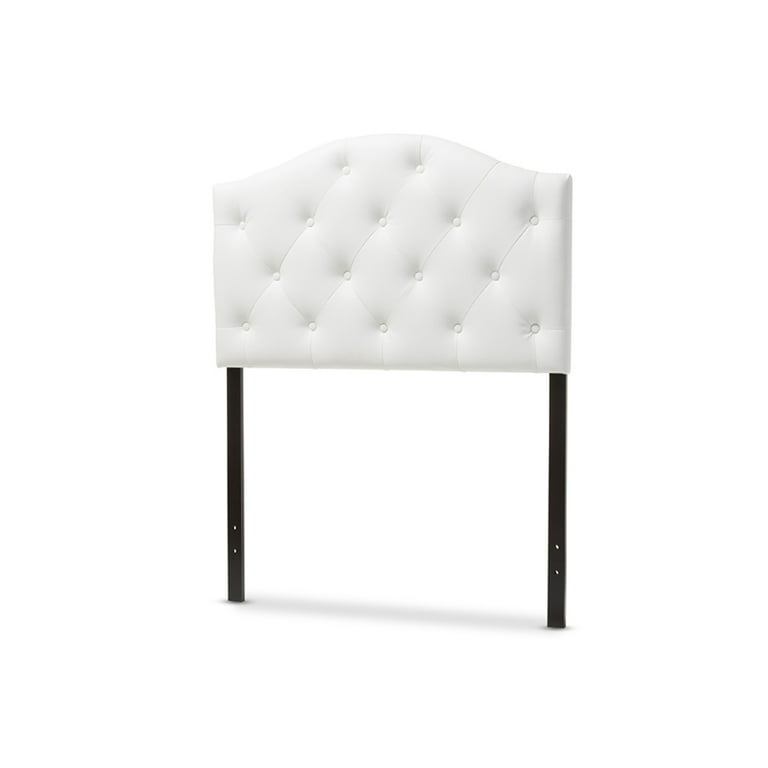 Baxton Studio Kirchem Modern and Contemporary White Faux Leather Upholstered Twin Size Headboard Baxton Studio Kirchem Modern and Contemporary White Faux Leather Upholstered Twin Size Headboard