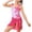 Pink., variant on Agkizg Girls Two Piece Swimsuit Set Print with Chest Pad Adjustable Strap Surf Swim Dress for Kids