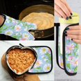 thumbnail image 5 of Yayeee Oven Mitts and Pot Holder Set of 4 Heat Resistant Kitchen Gloves Baking Hot Pad, Blue Floral, 5 of 5