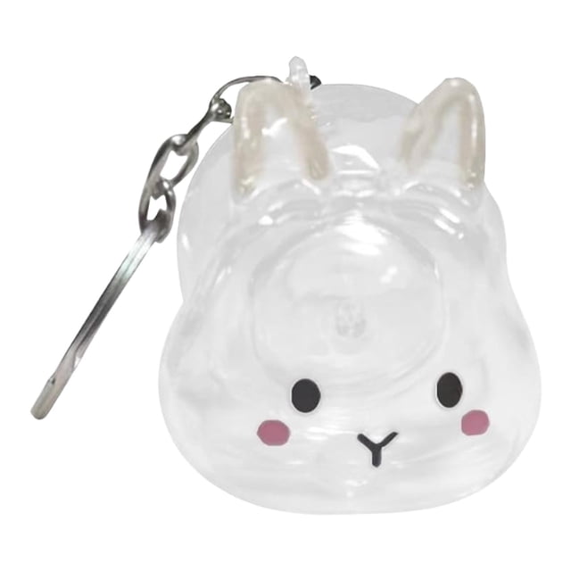 Botella para recoger pelo de mascota, caja de almacenamiento conmemorativa, recuerdo, regalo conmemorativo portátil con forma de conejo, llavero con Conejo de orejas marrones