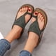 thumbnail image 4 of Zapatillas de cuña informales de tacón medio con flores y punta redonda de verano de talla grande para mujer Wmkox8yii  hj789, 4 of 5