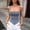 Blue, variant on HappyYEE Summer Jean Tank Tops for Women Fashion Scoop Neck Sleeveless Slim Tops Casual Versatile Asymmetrical Hem Tank Tops ,Blue,XL