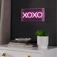 thumbnail image 5 of XOXO 11.75" Contemporary Glam Acrylic Box USB Operated LED Neon Light, Pink, 5 of 6