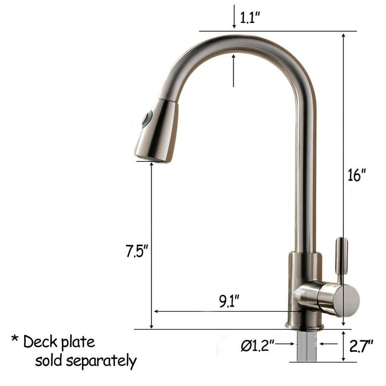 Ktaxon Commercial Stainless Steel Single Handle Pull Down Sprayer Kitchen Faucet, Pull Out Kitchen Faucets Brushed Nickel Ktaxon Commercial Stainless Steel Single Handle Pull Down Sprayer Kitchen Faucet, Pull Out Kitchen Faucets Brushed Nickel