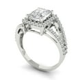 thumbnail image 2 of Clara Pucci 14K White Gold 1.94ct WhiteSapphire Halo Ring for Women, 2 of 8