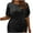 Black, variant on Aboser Womens Summer T Shirts Plus Size Tops for Women 5X Ruched Waist Basic Tshirts Solid Color Short Sleeve Tee Shirt Casual Lightweight Crewneck T-shirt