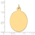 thumbnail image 2 of 14K Yellow Gold Plain .035 Gauge Engravable Oval Disc Charm, 2 of 2