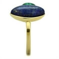 thumbnail image 5 of Gold Womens Ring Anillo Para Mujer 316L Stainless Steel Ring with Precious Stone Lapis in Montana, 5 of 5