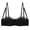 Black-34 75AB, variant on Elegant Women's Lace Trim Satins Bra with Underwire Soft Support Design Breathable Fabric Push Up Underwear Brassiere