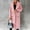 Pink, variant on Babysbule Winter Jackets for Women Women Fashion Casual Solid Color Woolen Double Breasted Overcoat Turndown Collar Long Sleeve Hoodless Casual Outwear