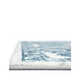 thumbnail image 5 of Unique Loom Boston Collection Area Rug - Floral (3' 3" Square White Blue/Gray), 5 of 6