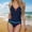 Style1-Navy womens swimsuits, variant on Women Solid Backless Bikini Bandage Two-Pieces Swimwear Swimsuit Beachwear Set Army Green XL