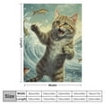 thumbnail image 4 of BCIIG Funny Cat Throw Blanket - Ultra Soft, Plush, Lightweight, Warm, Fuzzy Flannel Blanket for Couch, Bedroom, Travel, Sofa, Living Room, Outdoor  40x50in, 4 of 6