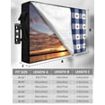 thumbnail image 2 of 4th of July Outdoor TV Cover 40 to 43 Inch Weatherproof, Independence Day Blue White Plaid Red Star 600D Oxford TV Covers with Waterproof Zipper, Outside Flat TV Screen Protector Size 40"Wx25"Hx4.5"D, 2 of 7