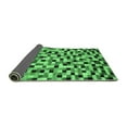thumbnail image 2 of Ahgly Company Indoor Round Abstract Emerald Green Modern Area Rugs, 5' Round, 2 of 4