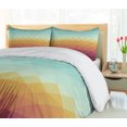 thumbnail image 5 of Ambesonne Indie Duvet Cover Sets, Abstract Checkered Pastel, 2-King, Turquoise Marigold, 5 of 7