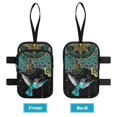thumbnail image 3 of COEQINE Patterned Crutch Pouch, Walking Cane Bag Mandala Hummingbird Teal Forearm Crutch Storage Pouch, Two Zipper Pouch, Lightweight, Large Capacity, for Elbow Crutches, 3 of 7
