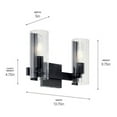 thumbnail image 2 of Kichler Lighting - Jemsa - 2 Light Bath Vanity In Modern Style-9.75 Inches Tall, 2 of 7