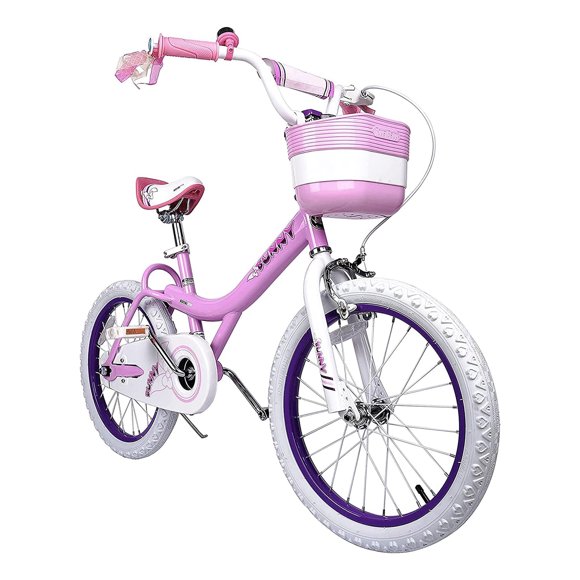 RoyalBaby Bunny 18" Kids Bike w/Kickstand, Dual Brakes, Basket & Bell, Pink