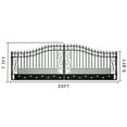 thumbnail image 2 of Chery Industrial Outdoor Dual Swing Iron Gate for Driveway, Security Gate, Outdoor Fence Gate, Vienna Style for Yard, Backyard Patio（20'Star）, 2 of 6
