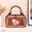 Brown, variant on Women's PU Peony Butterfly Embroidery Crossbody Purse, White