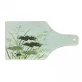 thumbnail image 1 of Dragonfly Cutting Board, Lake Flowers Leaves on Abstract Backdrop Bird Like Bugs, Decorative Tempered Glass Cutting and Serving Board, Wine Bottle Shape, Pale Green Dark Green, by Ambesonne, 1 of 1