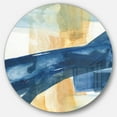 thumbnail image 1 of Designart 'Indigo Panel III' Geometric Metal Circle Wall Art, 1 of 3