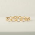 thumbnail image 4 of Men's Diamond Chain Link Bracelet, 14K Solid Gold, Natural Diamonds, Linked Cuban Bracelet, Geometric Jewelry, Ready To Ship, IGI Certified, 4 of 8